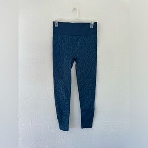 Sofia Active By Sofia Vergara Leggings, Blue, Animal Print, Size Medium